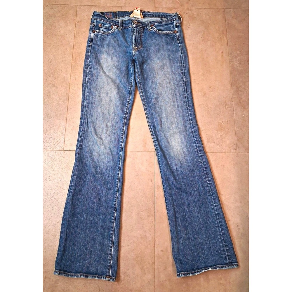 Lucky Brand Sundown Jean Size 2 Y2K Bootcut Flare Distressed - Picture 2 of 12